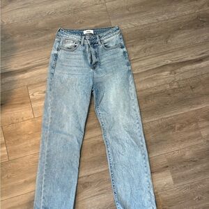 Zara Blue Straight Leg Jeans Classic Denim